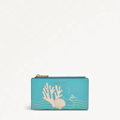 Radley London Womens Leather Coin Street - Deep Sea Diver Medium Ziptop Wallet - Blue Medium