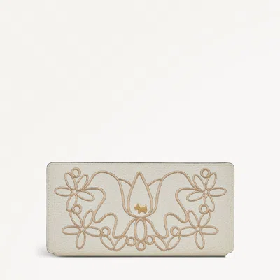 Radley London Womens Leather Coin Street - Embroidery Large Bifold Purse - White Large