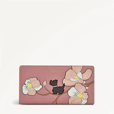 Radley London Womens Leather Coin Street - Magnolia Large Bifold Purse - Pink Large