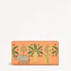 Radley London Womens Leather Coin Street - Paradise Palms Large Bifold Wallet - Orange Large In Orange