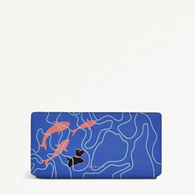 Radley London Womens Leather Coin Street Large Bifold Wallet - Blue Large