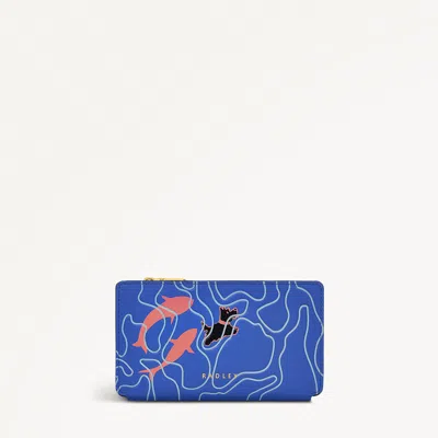Radley London Womens Leather Coin Street Medium Ziptop Wallet - Blue Medium