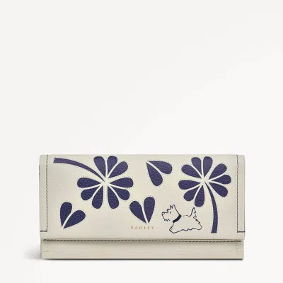 Radley London Womens Leather Cut Out Floral Large Flapover Wallet - Natural Large In Brown