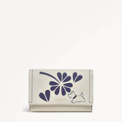 Radley London Womens Leather Cut Out Floral Medium Flapover Wallet - Natural Medium In Brown