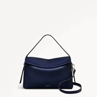 Radley London Womens Leather De Beauvoir Medium Ziptop Grab - Blue Medium