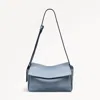 Radley London Womens Leather De Beauvoir Medium Ziptop Shoulder - Blue Medium In Blue