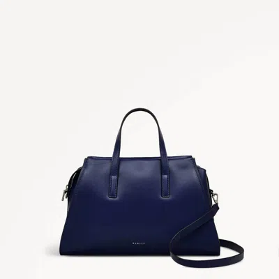 Radley London Womens Leather Drapers Road Medium Ziptop Grab - Blue Medium