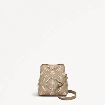 Radley London Womens Leather Dukes Place - Broderie Small Compartment Cross Body - Beige Small In Sand