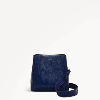 Radley London Womens Leather Dukes Place - Faux Snake Medium Compartment Crossbody - Blue Medium