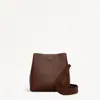 Radley London Womens Leather Dukes Place - Texture Medium Compartment Cross Body - Brown Medium In Brown