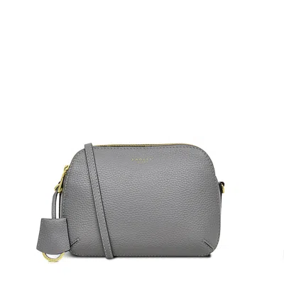 Radley London Womens Leather Dukes Place Medium Ziptop Crossbody - Grey Medium In Gray