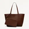 Radley London Womens Leather Hanbury Row Large Reversible Open Top Tote - Brown Large In Brown