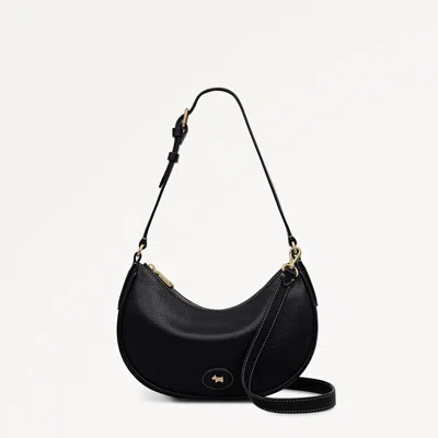 Radley London Womens Leather Heath Crescent Small Ziptop Shoulder - Black Small