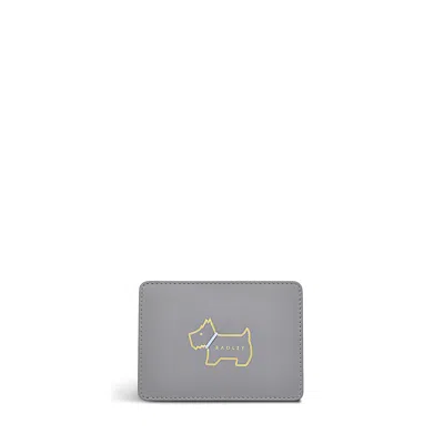 Radley London Womens Leather Heritage Dog Outline Small Travelcard Holder - Grey Small In Gray
