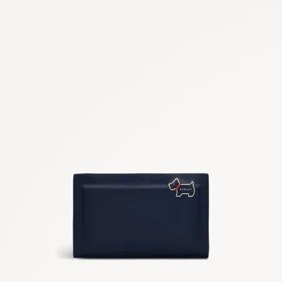 Radley London Womens Leather Heritage Lane Medium Bifold Wallet - Navy Medium In Blue