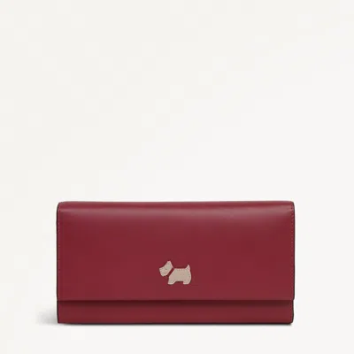 Radley London Womens Leather Heritage Radley - Protect Large Flapover Wallet - Red Large