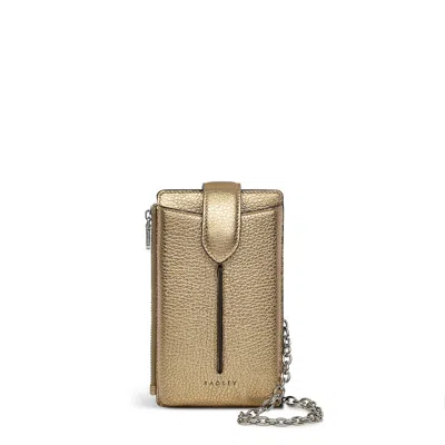 Radley London Womens Leather Hillgate - Metallic Large Phone Crossbody Icy Gold Large Phone Crossbody - Gold