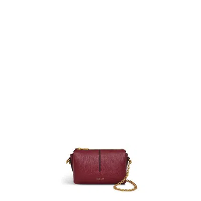 Radley London Womens Leather Hillgate Place - Cha Mini Ziptop Crossbody Cranberry Mini Ziptop Crossbody - Red