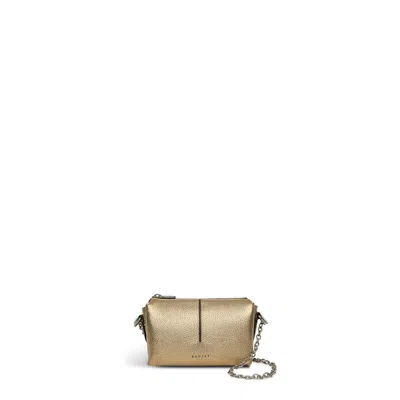 Radley London Womens Leather Hillgate Place - Cha Mini Ziptop Crossbody Icy Gold Mini Ziptop Crossbody - Gold