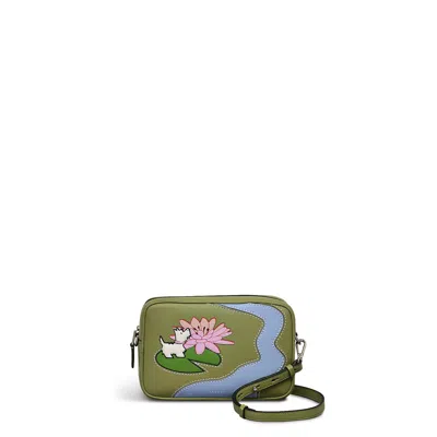 Radley London Womens Leather Into The Woods Small Ziptop Crossbody Hosta Small Ziptop Crossbody - Green