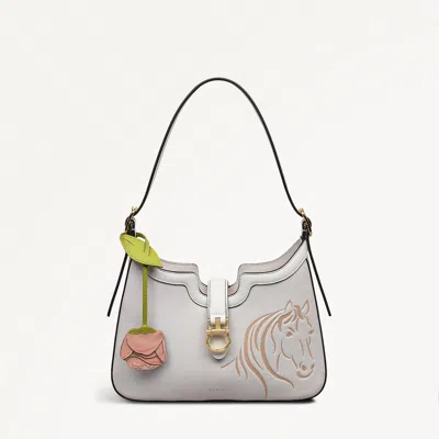 Radley London Womens Leather Kentucky Derby Ss25 Medium Ziptop Shoulder - Natural Medium In Brown
