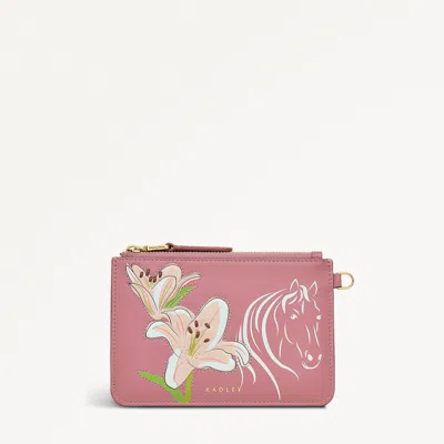 Radley London Womens Leather Kentucky Derby Ss25 Small Ziptop Coin Wallet - Pink Small