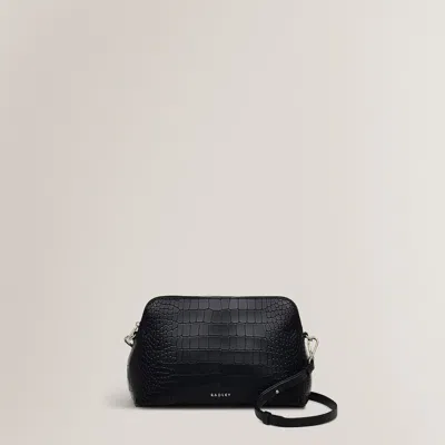 Radley London Womens Leather Liverpool Street Icon - Faux Croc Medium Ziptop Crossbody - Brown Medium