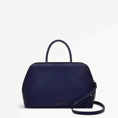 Radley London Womens Leather Liverpool Street Medium Ziptop Grab - Blue Medium