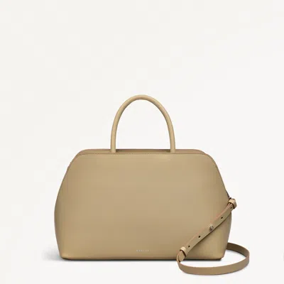 Radley London Womens Leather Liverpool Street Medium Ziptop Grab - Natural Medium In Brown