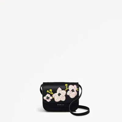 Radley London Womens Leather Lunar New Year Ss25 Mini Flapover Crossbody - Black Small