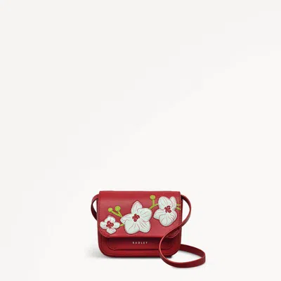 Radley London Womens Leather Lunar New Year Ss25 Mini Flapover Crossbody - Red Small