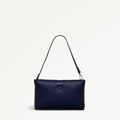 Radley London Womens Leather Mallow Street Large Ziptop Wristlet - Navy Large In Blue