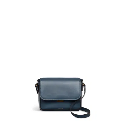 Radley London Womens Leather Mells Manor Medium Flapover Crossbody - Blue Medium