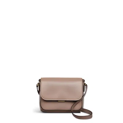 Radley London Womens Leather Mells Manor Medium Flapover Crossbody - Natural Medium In Brown