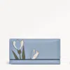 Radley London Large Smoke Blue Leather Purse In Blue