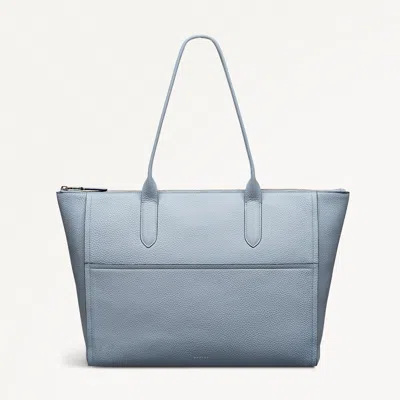 Radley London Womens Leather Oak Street Medium Ziptop Tote - Blue Medium