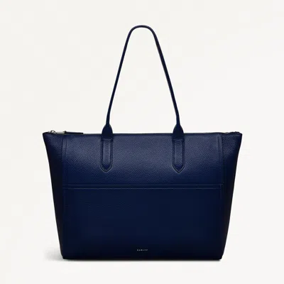 Radley London Womens Leather Oak Street Medium Ziptop Tote - Navy Medium In Blue