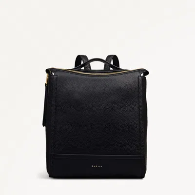 Radley London Womens Leather Oak Street Small Ziptop Backpack - Black Small