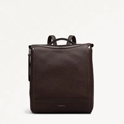 Radley London Womens Leather Oak Street Small Ziptop Backpack - Brown Small