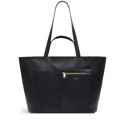 Radley London Womens Leather Pockets Icon Large Ziptop Tote - Black Large