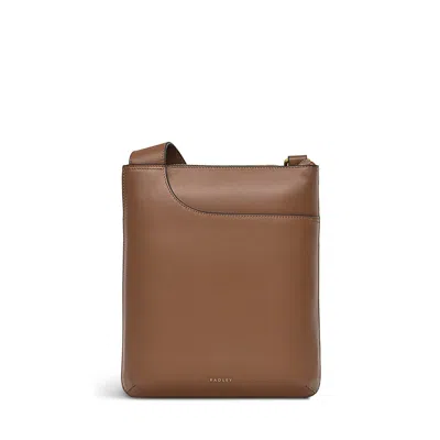 Radley London Womens Leather Pockets Icon Medium Ziptop Crossbody - Brown Medium