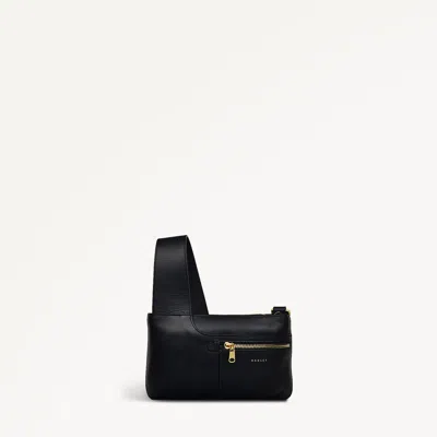Radley London Womens Leather Pockets Icon Mini Ziptop Crossbody - Black Small