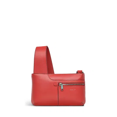 Radley London Womens Leather Pockets Icon Mini Ziptop Crossbody - Red Small