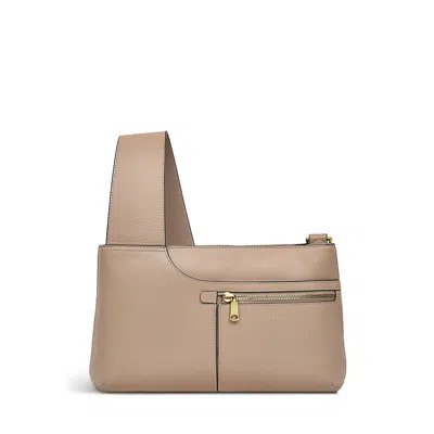 Radley London Womens Leather Pockets Icon Small Ziptop Crossbody - Natural Small In Brown