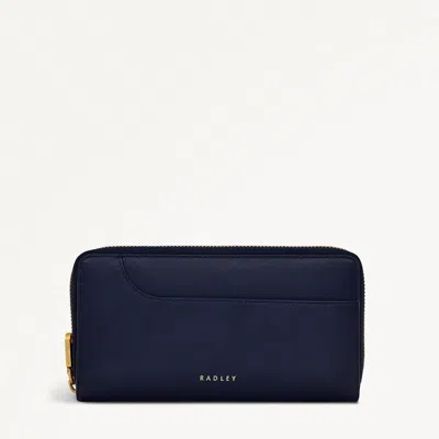 Radley London Womens Leather Pockets Large Bifold Matinee - Navy Large In Blue
