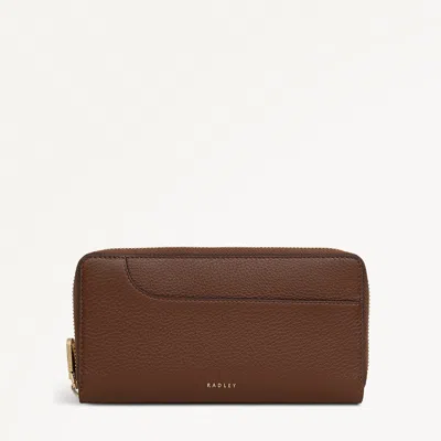 Radley London Womens Leather Pockets Large Zip Around Wallet - Brown Large