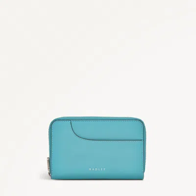 Radley London Womens Leather Pockets Medium Zip Around Wallet - Blue Medium