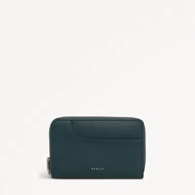 Radley London Womens Leather Pockets Medium Zip Around Purse - Green Medium