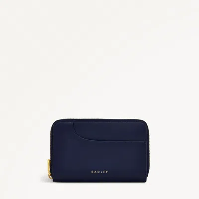 Radley London Womens Leather Pockets Medium Zip Around Wallet - Navy Medium In Blue
