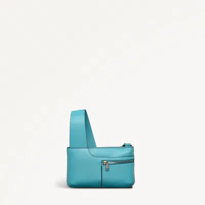 Radley London Womens Leather Pockets Mini Ziptop Cross Body - Blue Mini